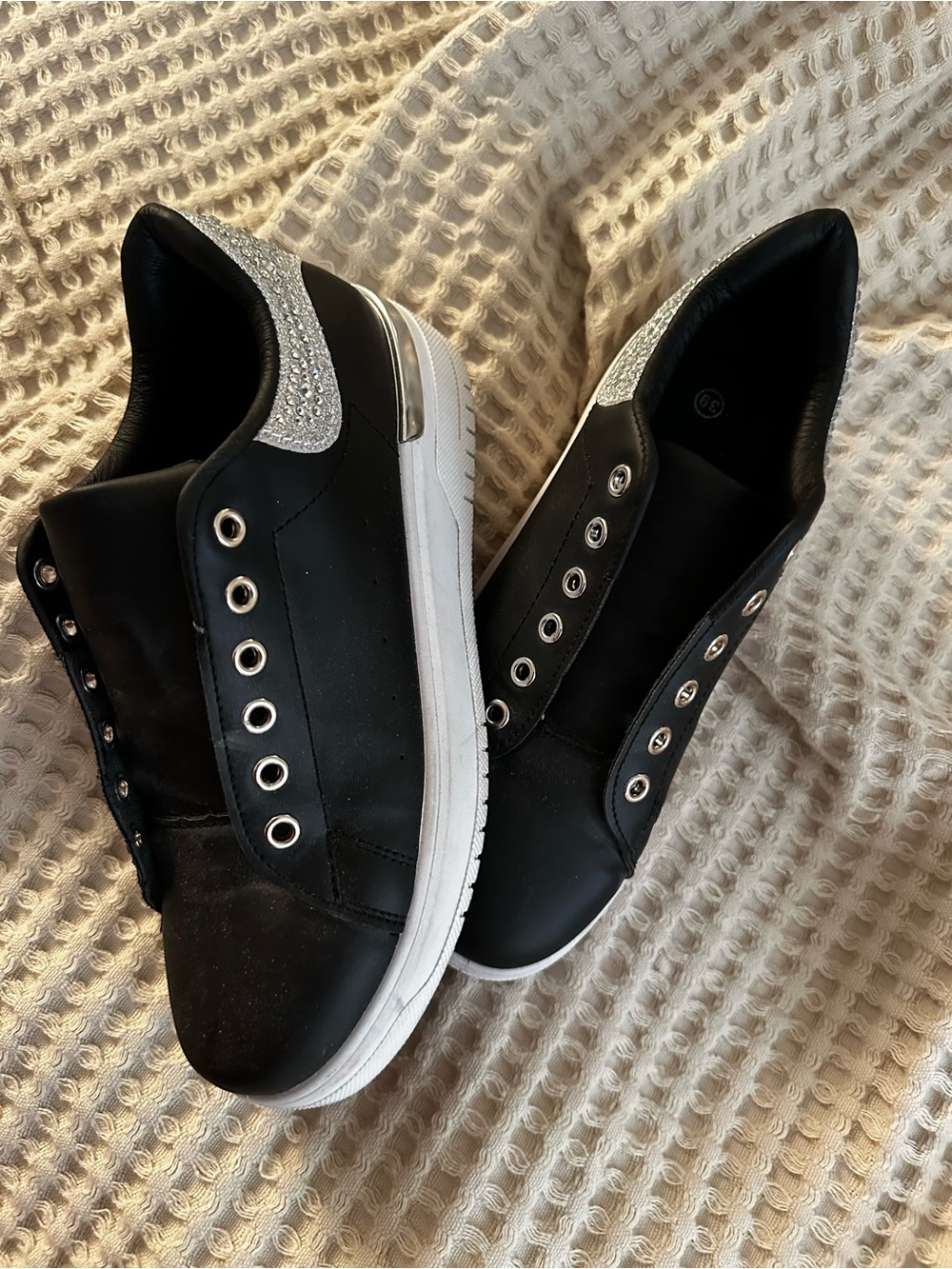 Black Sneakers with Sparkle 
“Diamonds on the soles of your shoes”
